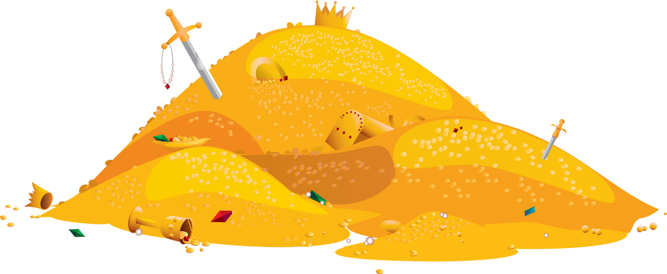 treasure gold pile dragon